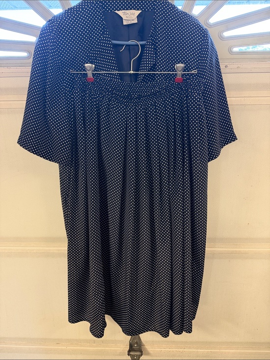 TanJay Dresses & Skirts - TanJay Navy and White Polka Dot skirt and jacket